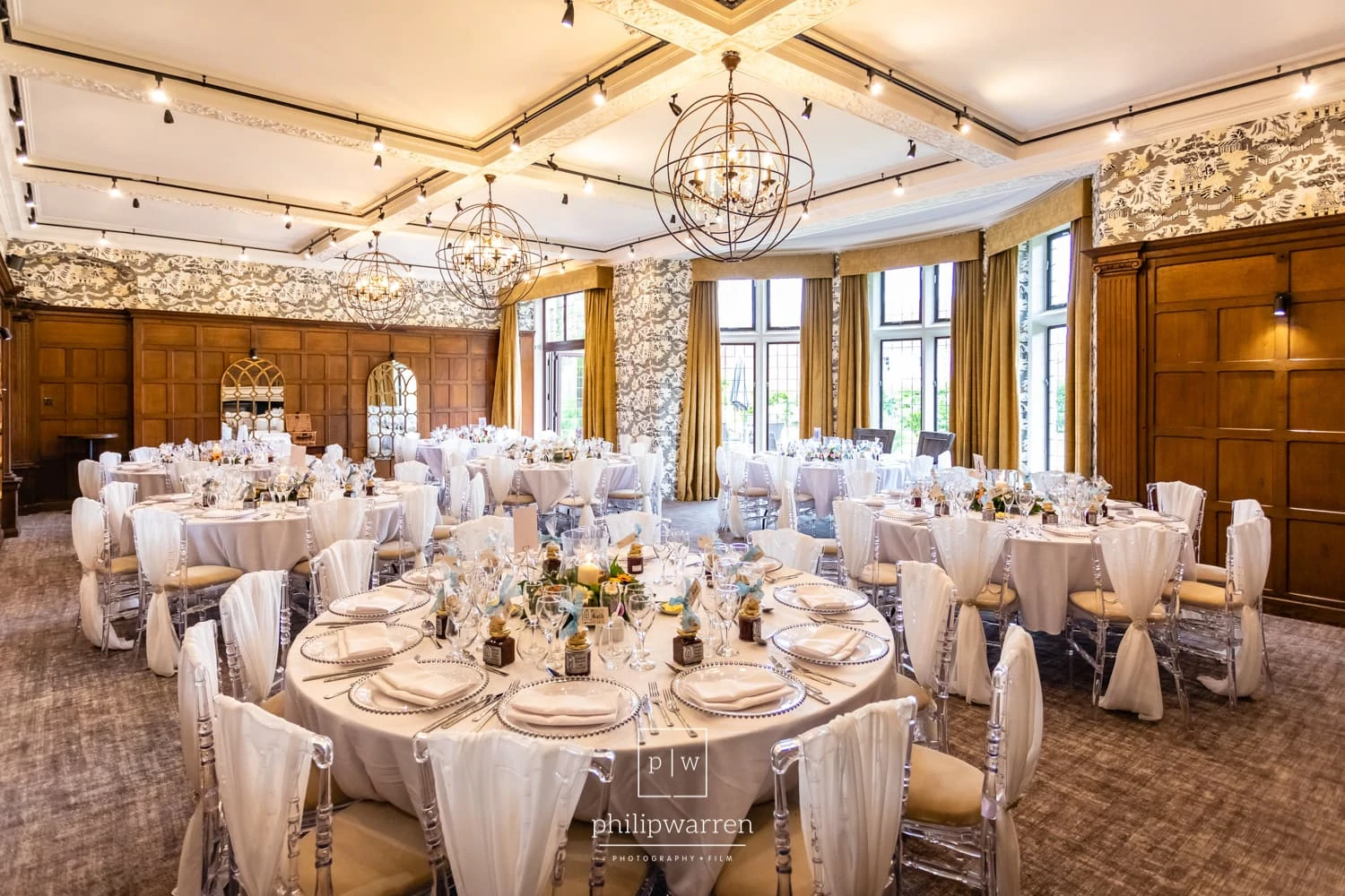 Reception Room At Lanelay Hall Wedding